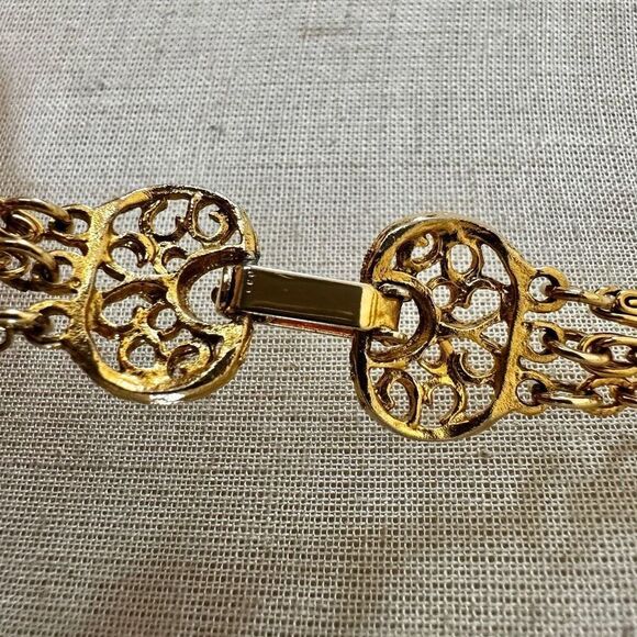 Sumthing Special multi chain gold tone key pendant necklace - Picture 6 of 8